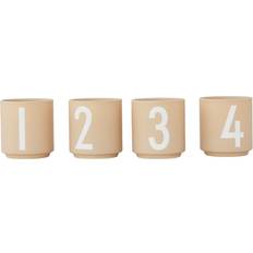 Design Letters Mini Beige Taza de café espresso 4pcs