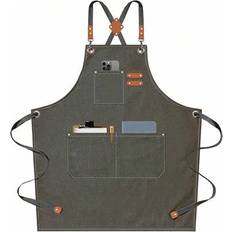 Aprons Shein Chef Apron For Men Women With Large Pockets - Black
