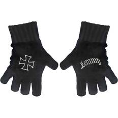 Cotton Gloves & Mittens Motörhead Gloves Lemmy Kilmister Logo Official Fingerless Black