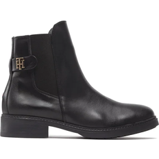 Tommy Hilfiger Ankelstøvler Tommy Hilfiger Flat Leather - Black