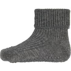 Melton Wool Socks Anti-Slip - Grey Melange (27002-140)