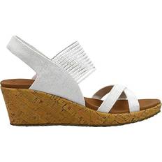 Skechers Sandalias de tacón Skechers Beverlee High Tea Wedge Sandal - White