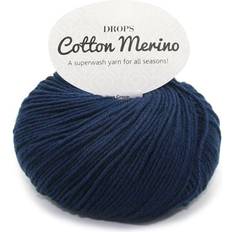 Drops Design Cotton Merino Uni Colour Marinblå 110m
