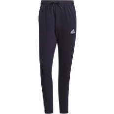 adidas Essentials Single Jersey Tapered Open Hem 3 Stripes Joggers - Legend Ink/White