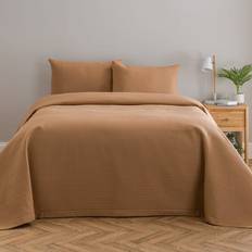 Dunelm Spencer Pinsonic Bedspread Brown (265x265cm)