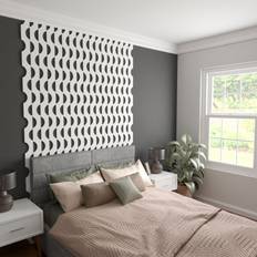 Sheet Materials Ekena Millwork Pomeroy PVC Adjustable Decorative Slat Wall Panel Kit