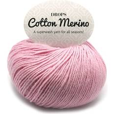 Drops Design Cotton Merino Uni Colour Puder Rosa 110m