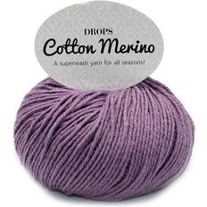 Bomuld Garn Drops Design Cotton Merino Uni Colour Lavendel 110m