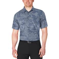 Florals Polo Shirts PGA tour Men's Distressed Floral Print Golf Polo Shirt - Insignia Blue