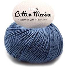 Drops Design Cotton Merino Uni Colour Jeansblå 110m