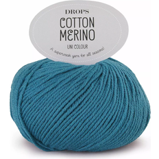Drops Design Cotton Merino Uni Colour Storm Blä 110m