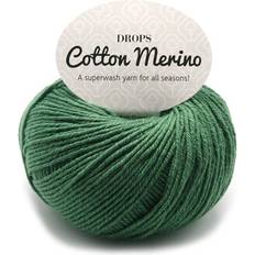 Drops Design Cotton Merino Uni Colour Skogsgrön 110m