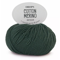 Drops Design Cotton Merino Uni Colour Mörk Grön 110m