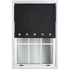 Curtains & Accessories Furnished Blackout Fabric Chrome Square Eyelets 120cm x 165cm