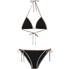 Burberry Swimwear Burberry Check Trim Triangle Bikini - Black