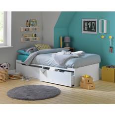 Habitat Lloyd Storage Cabin White Single Frame Bed