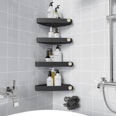 Bathroom Accessories Sotfamily 4 Packs Black Shower Caddy Shelf
