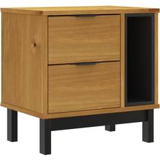 vidaXL Flam Oak Bedside Table 35x49cm