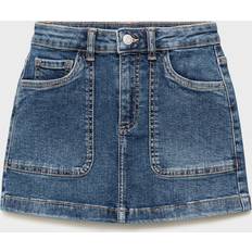 Blue Skirts Children's Clothing Mango Denim Cotton Skirt Kids - Dark Blue