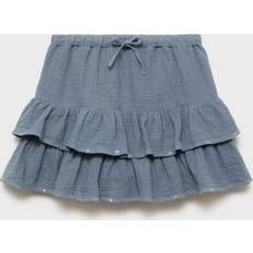 Blue Skirts Children's Clothing Mango Ruffle Skirt With Sequin Detail Blue