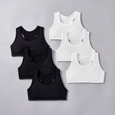 Bralettes Children's Clothing Shein Tween Girl Minimalist Comfortable Sports Racerback Bras - 6pcs