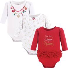 Little Treasure Baby Cotton Bodysuits Christmas Necklace