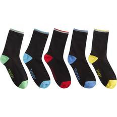 Green Socks Children's Clothing Cotton Rich Socks 5 Pack Coloured Heel Toe - Green