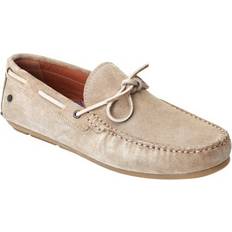 Base London Lågskor Base London Mens Brooks Driver Suede Boat Shoes - Sand