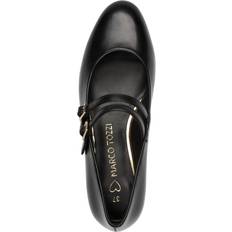 Syntetisk Pumps Marco Tozzi Damen Pumps Riemchenpumps Mit Kleinem Blockabsatz - Schwarz