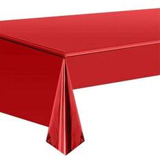 Red Table Cloths Shein Metallic Solid Color Single-Use Tablecloth