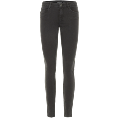 Vero Moda Seven Mid Rise Slim Fit Jeans - Dark Gray Denim