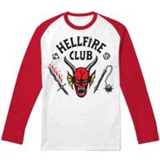 Hellfire Club Raglan Long Sleeve T-Shirt - Red Raglan