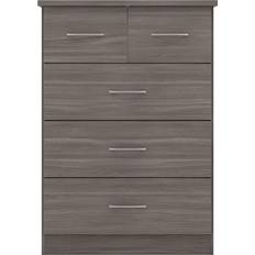 SECONIQUE Nevada 3 plus 2 Black Chest of Drawer 81x116cm