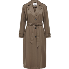 Only Line Trenchcoat - Grey/Walnut