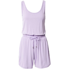 Urban Classics Modal Short Sleeve Jumpsuit - Light Purple