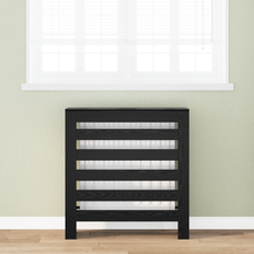 Radiators vidaXL Black Oak Radiator Cover 78x20x82 cm