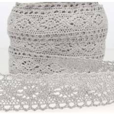 Silver Band Stephanoise Cotton Lace Trim Silver