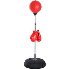 Kampfsport Homcom Boxsack Boxstünder Mit Handschuhe Punchingball 1.26-1.44 m Rot