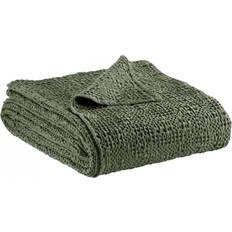 Tissus Vivaraise Jeté de Lit Tana Olive Vert Tissu
