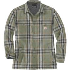Carhartt Men's Relaxed Fit Heavyweight Flannel Sherpa-Lined Shirt - Basil