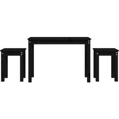 vidaXL 824982 Black Small Table 40x80cm 3pcs