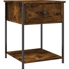 vidaXL Engineered Wood Smoked Oak Sengebord 45x44cm