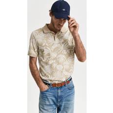 Gant Ventilerande Pikétröjor Gant Printed Ss Polo - Beige