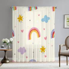 Gardiner & Tillbehör Temu Open 2-Pack High-definition Digital Sheer Curtain
