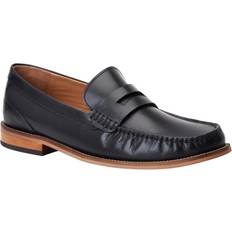 Base London Skor Base London Mens Garfield Leather Penny Loafers - Black