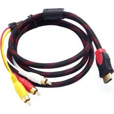 Rca adapter hdmi ChaoChuang 5ft HDMI Male to RCA Video Audio Adapter