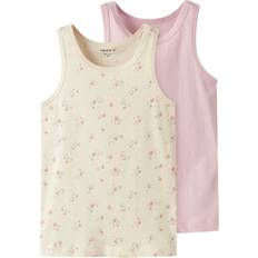 Beige Tank Tops Children's Clothing Name It Tank Top 2-pack - Turtledove (13248323)