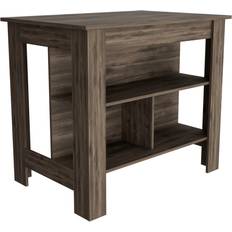 Kitchen Units Runesay Brown MDF Base with Kitchen Island