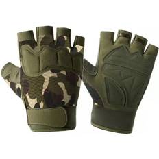Camouflage Gloves & Mittens Aihontai Military Army Shooting Fingerless Gloves Half Finger - Camouflage
