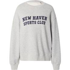 Blåa - Oversize Tröjor Gant Dam Rundhalsad Sweatshirt Med Tryck - Grå